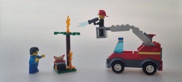 Portofoon training brandweer hoogwerker