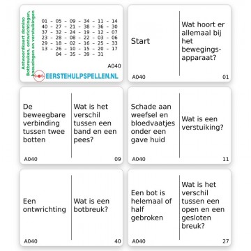 Botbreuken en verstuikingen domino